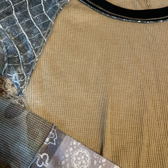 We The Free Multicolor Patchwork Long Sleeve Tee - Picture 2 of 2